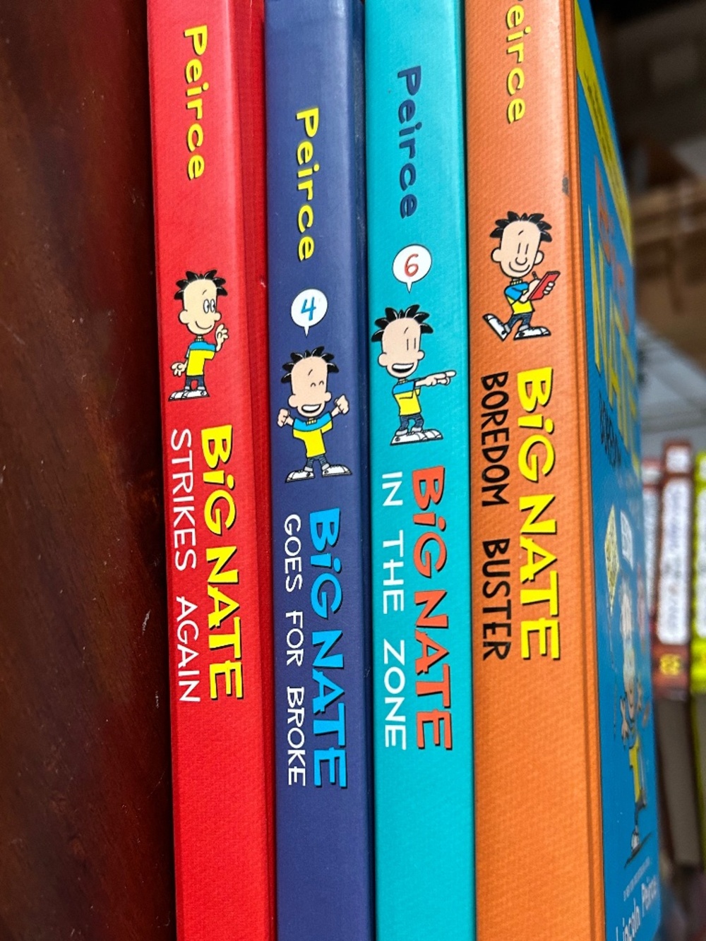 Big Nate 4-Book Lot by Lincoln Peirce Hardcover Novels & Activity Book Set.